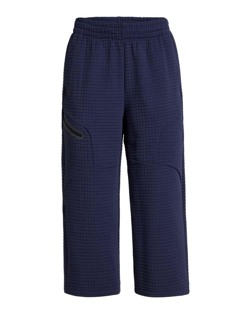 Women's UA Unstoppable Fleece Grid Wide Leg Crop Pants 